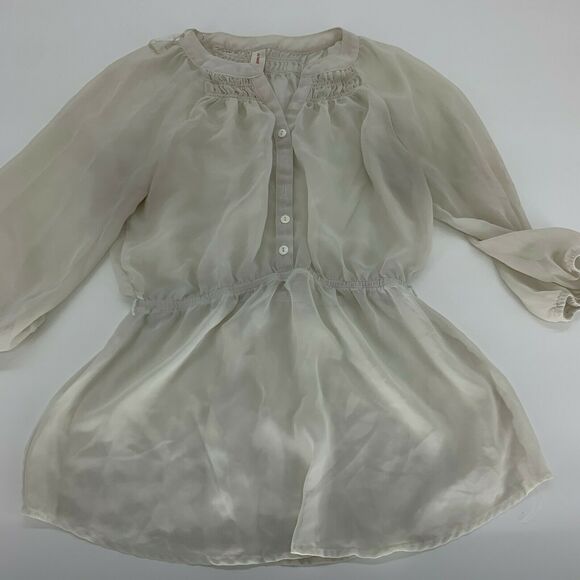 No Boundaries Juniors Shirt Blouse Elastic Waist Peplum Long Sleeve Sz M 7-9 - Picture 1 of 8